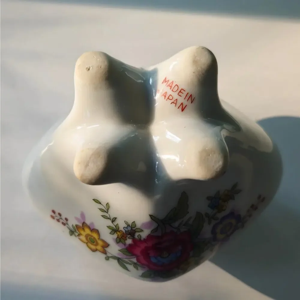 Vintage Japanese Porcelain Pagoda Posy or Incense Holder | 1950s–60s Bud Vase